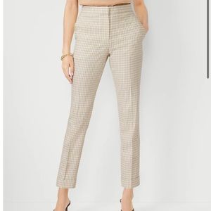 Ann Taylor Petite Houndstooth High Waist Ankle Pant Size 0P